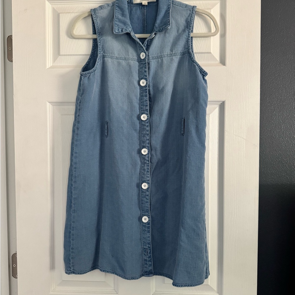 Cloth & Stone by Anthropologie Sleeveless Denim Button-Down Dress